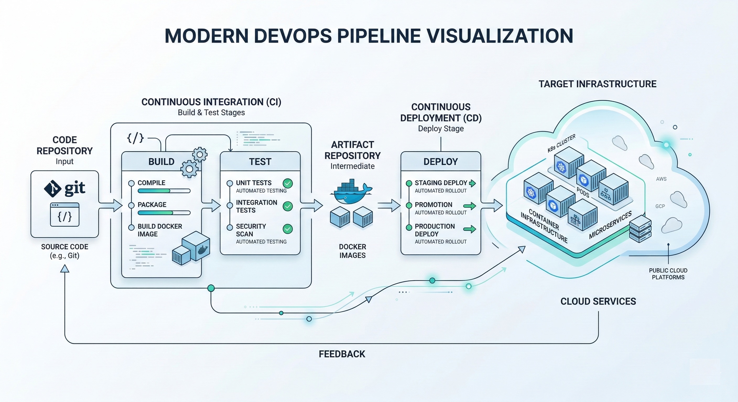 Modern DevOps pipeline and continuous delivery
